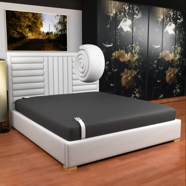 Modern Bed Bumper 3D Render with Stretchable Elastic Band Animation